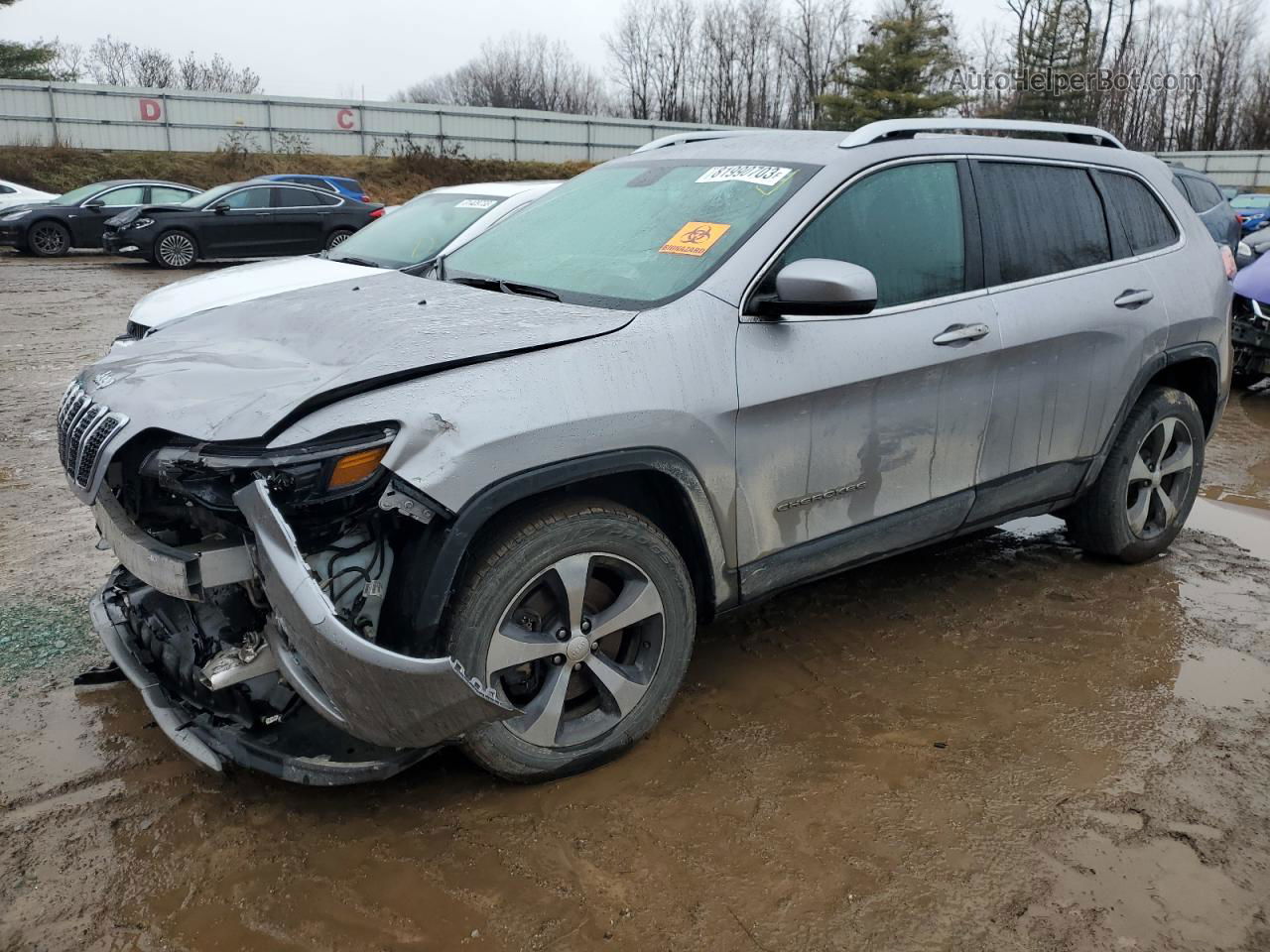 2019 Jeep Cherokee Limited Silver vin: 1C4PJMDXXKD161459