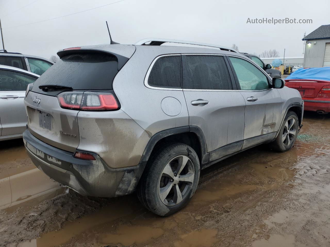 2019 Jeep Cherokee Limited Silver vin: 1C4PJMDXXKD161459