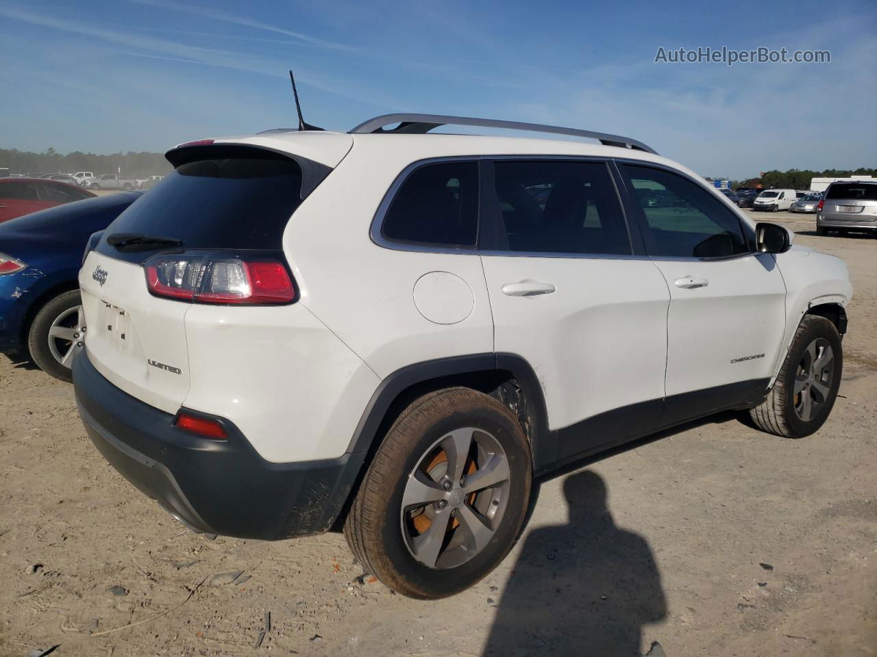 2019 Jeep Cherokee Limited White vin: 1C4PJMDXXKD260556