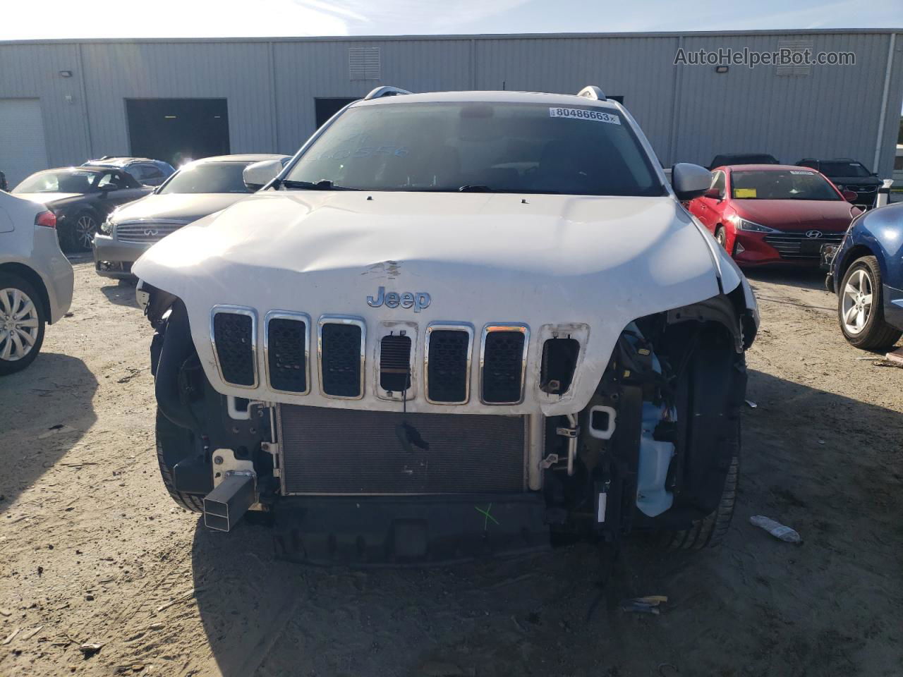 2019 Jeep Cherokee Limited White vin: 1C4PJMDXXKD260556