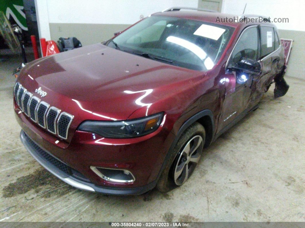 2019 Jeep Cherokee Limited Темно-бордовый vin: 1C4PJMDXXKD284128