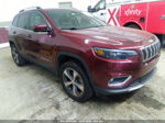 2019 Jeep Cherokee Limited Maroon vin: 1C4PJMDXXKD284128