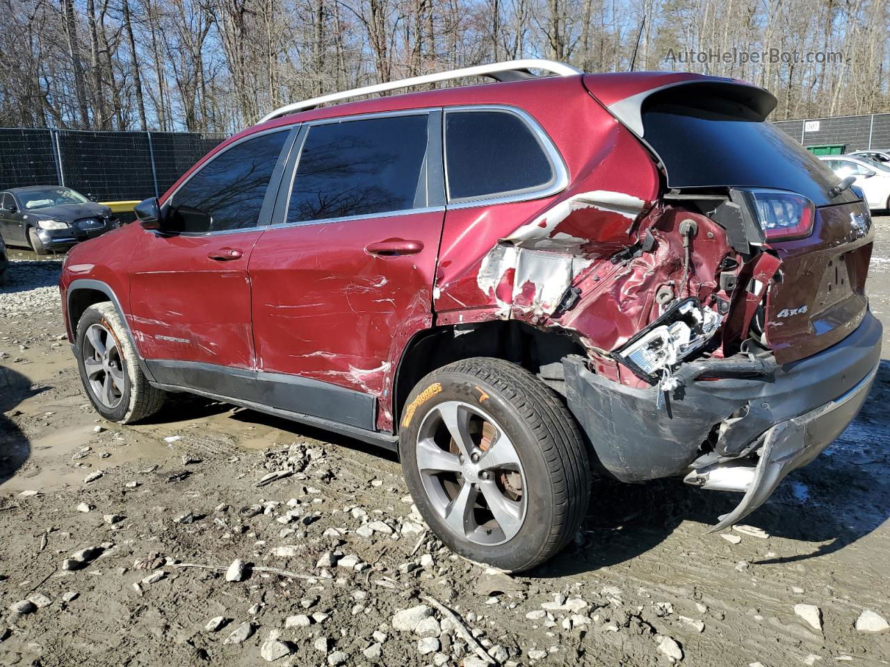 2019 Jeep Cherokee Limited Burgundy vin: 1C4PJMDXXKD336289