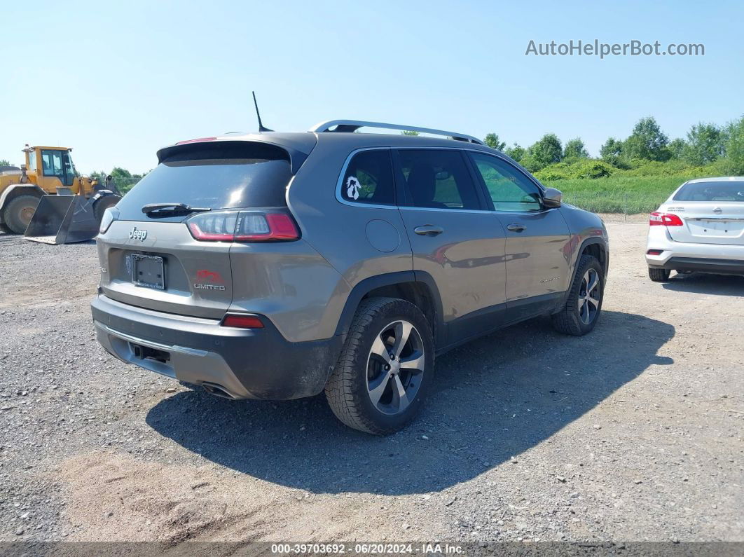 2019 Jeep Cherokee Limited 4x4 Silver vin: 1C4PJMDXXKD356722