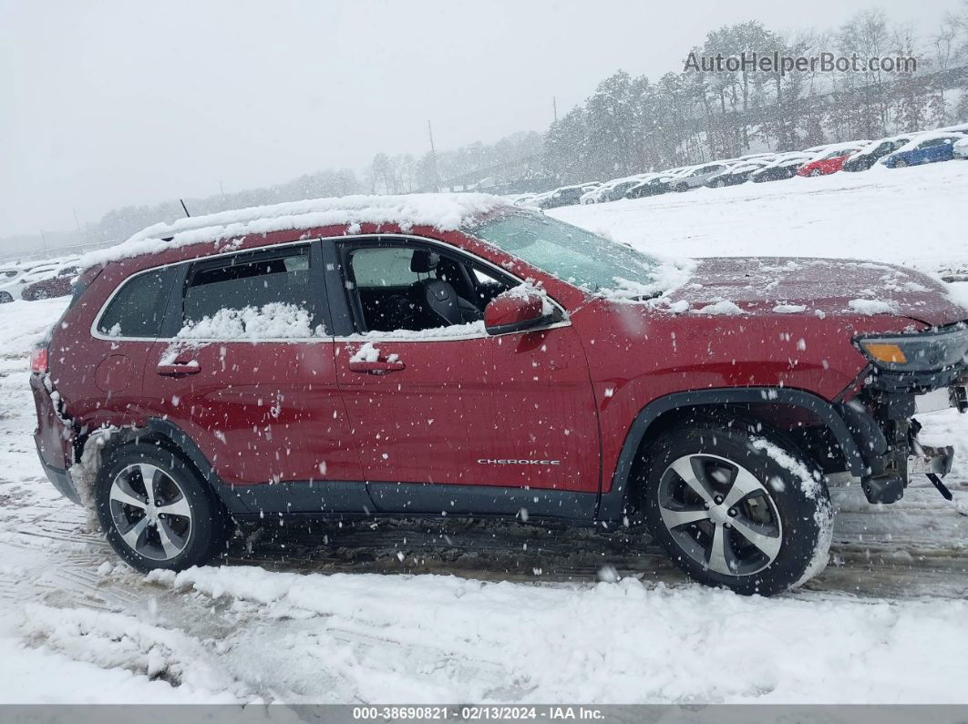 2019 Jeep Cherokee Limited 4x4 Red vin: 1C4PJMDXXKD409841