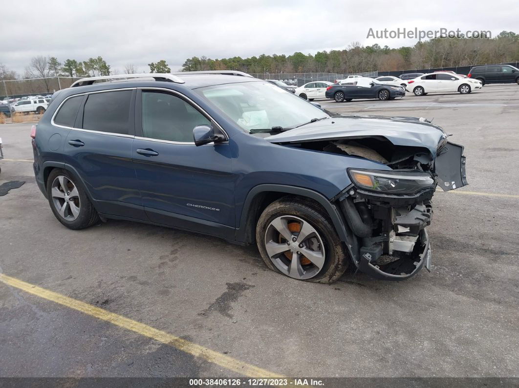 2019 Jeep Cherokee Limited 4x4 Blue vin: 1C4PJMDXXKD441169