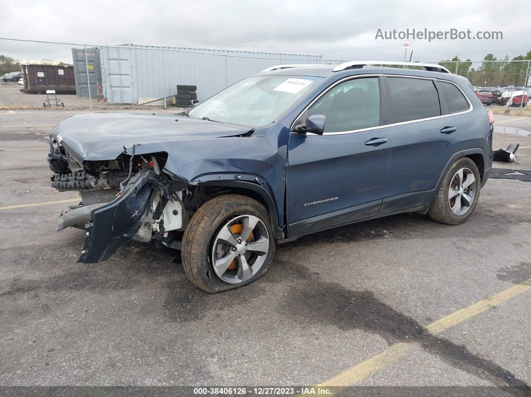 2019 Jeep Cherokee Limited 4x4 Blue vin: 1C4PJMDXXKD441169