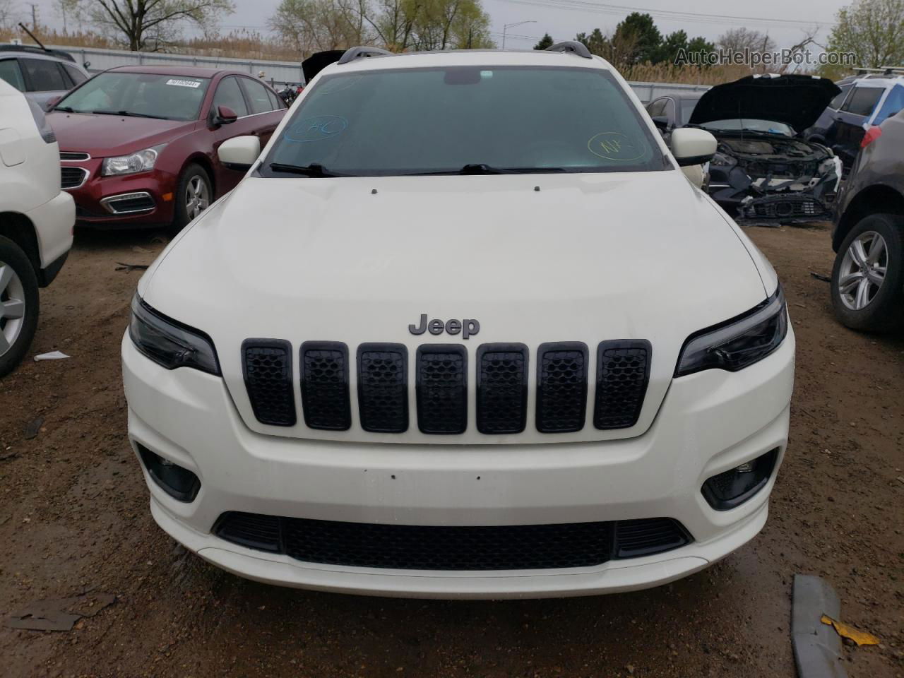 2019 Jeep Cherokee Limited White vin: 1C4PJMDXXKD442113