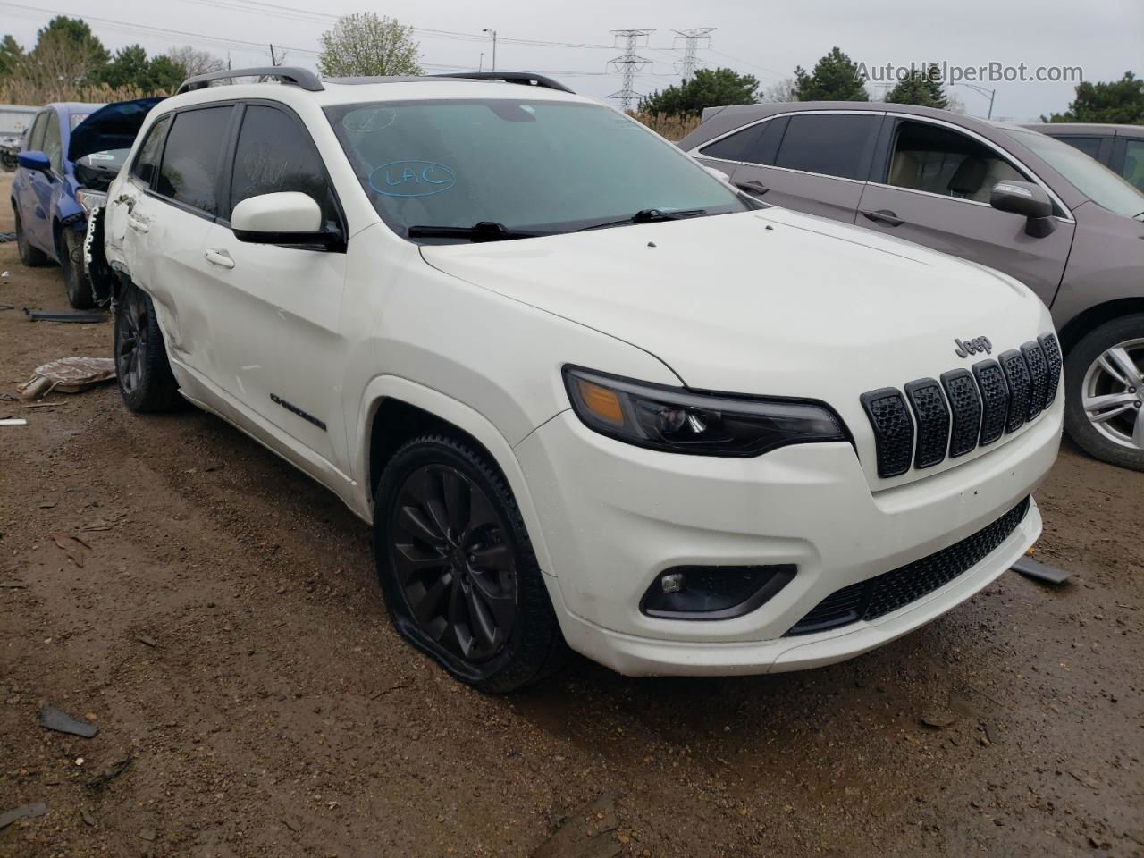 2019 Jeep Cherokee Limited White vin: 1C4PJMDXXKD442113