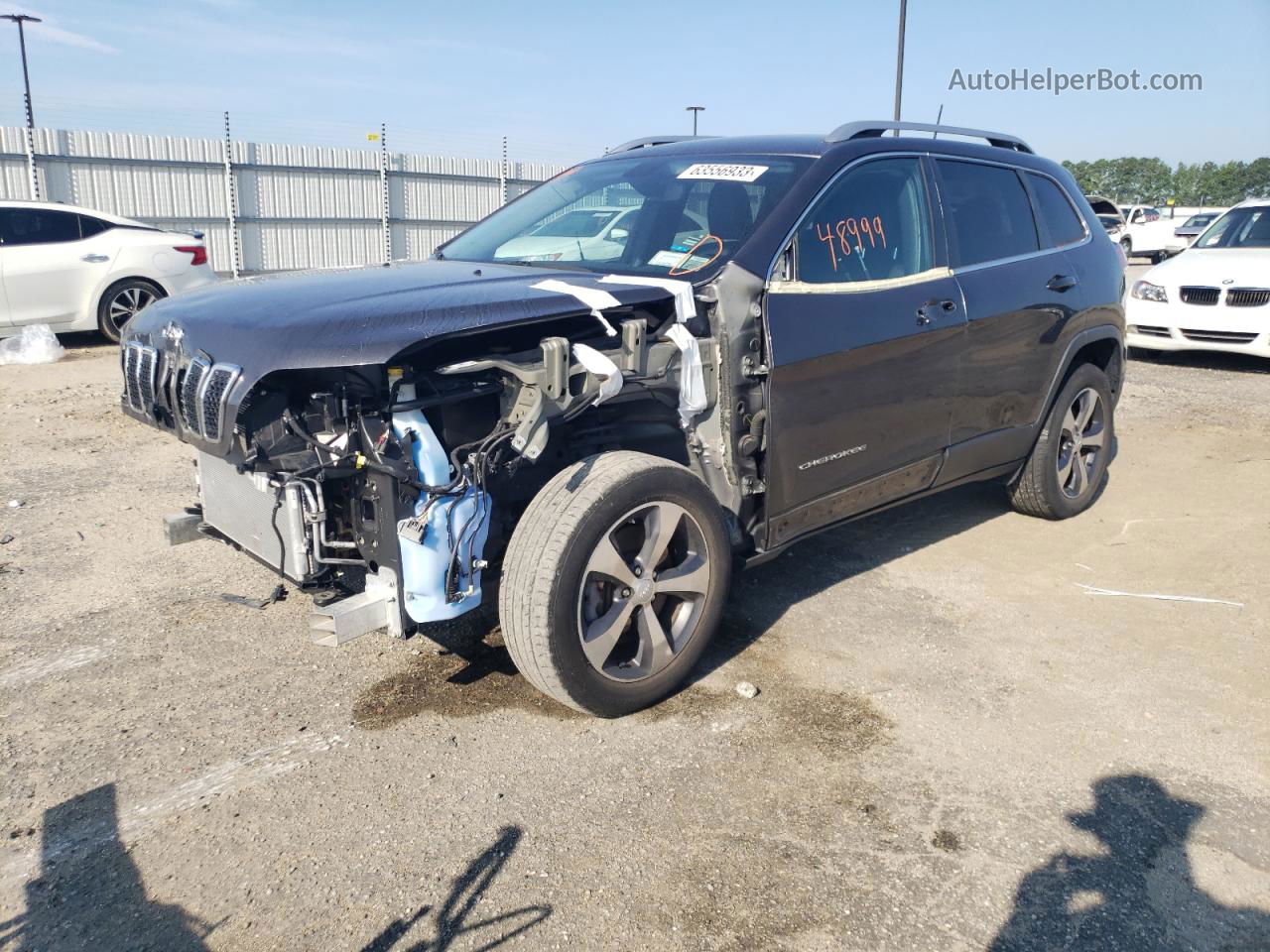 2019 Jeep Cherokee Limited Gray vin: 1C4PJMDXXKD457209