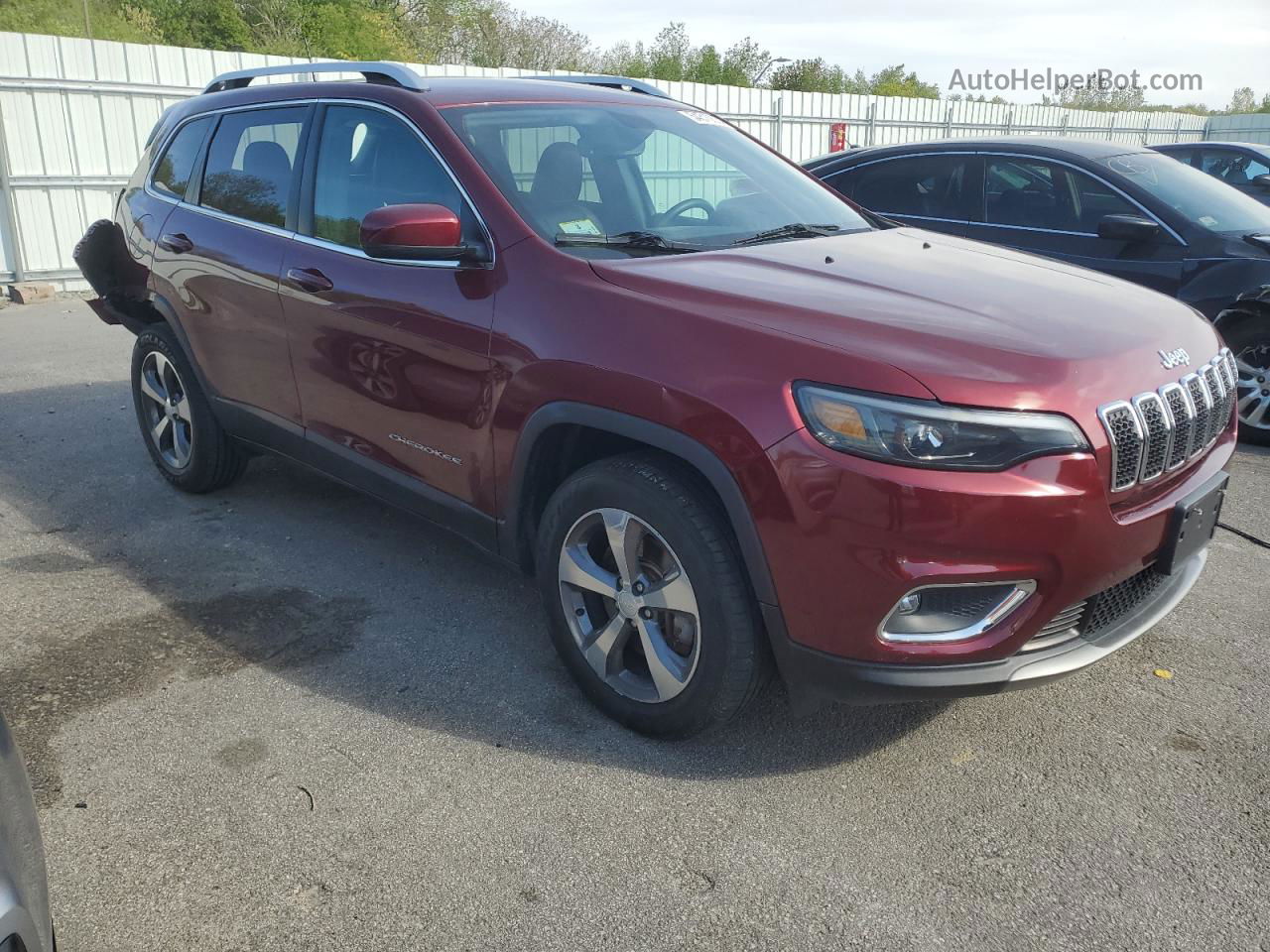 2019 Jeep Cherokee Limited Burgundy vin: 1C4PJMDXXKD459252