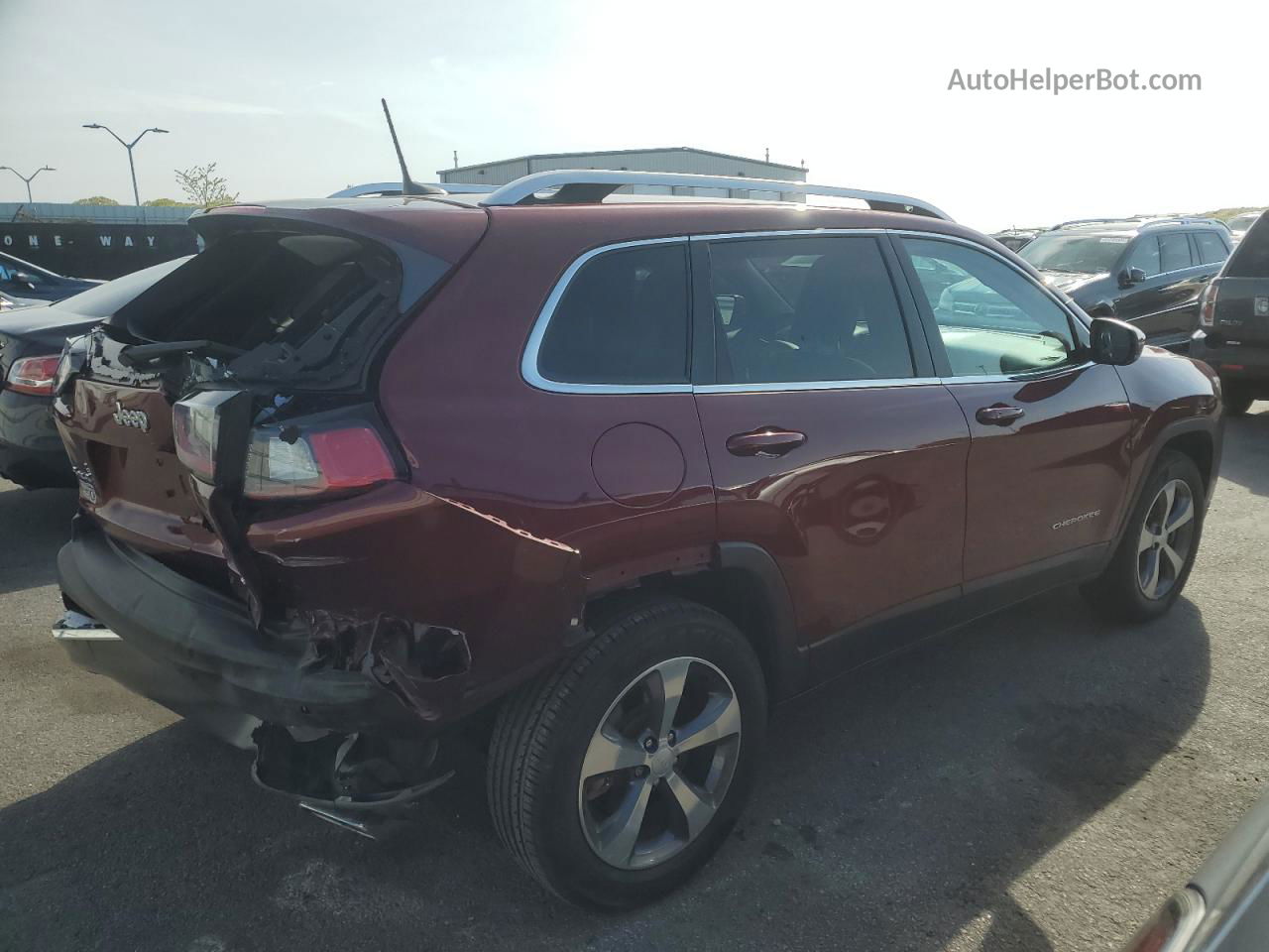 2019 Jeep Cherokee Limited Burgundy vin: 1C4PJMDXXKD459252