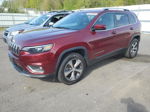 2019 Jeep Cherokee Limited Burgundy vin: 1C4PJMDXXKD459252