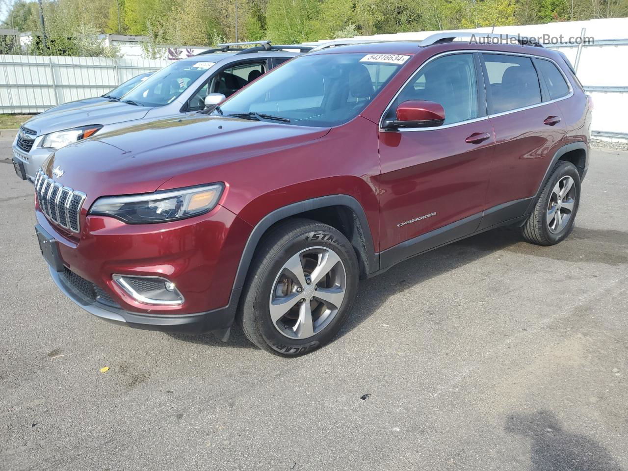 2019 Jeep Cherokee Limited Burgundy vin: 1C4PJMDXXKD459252