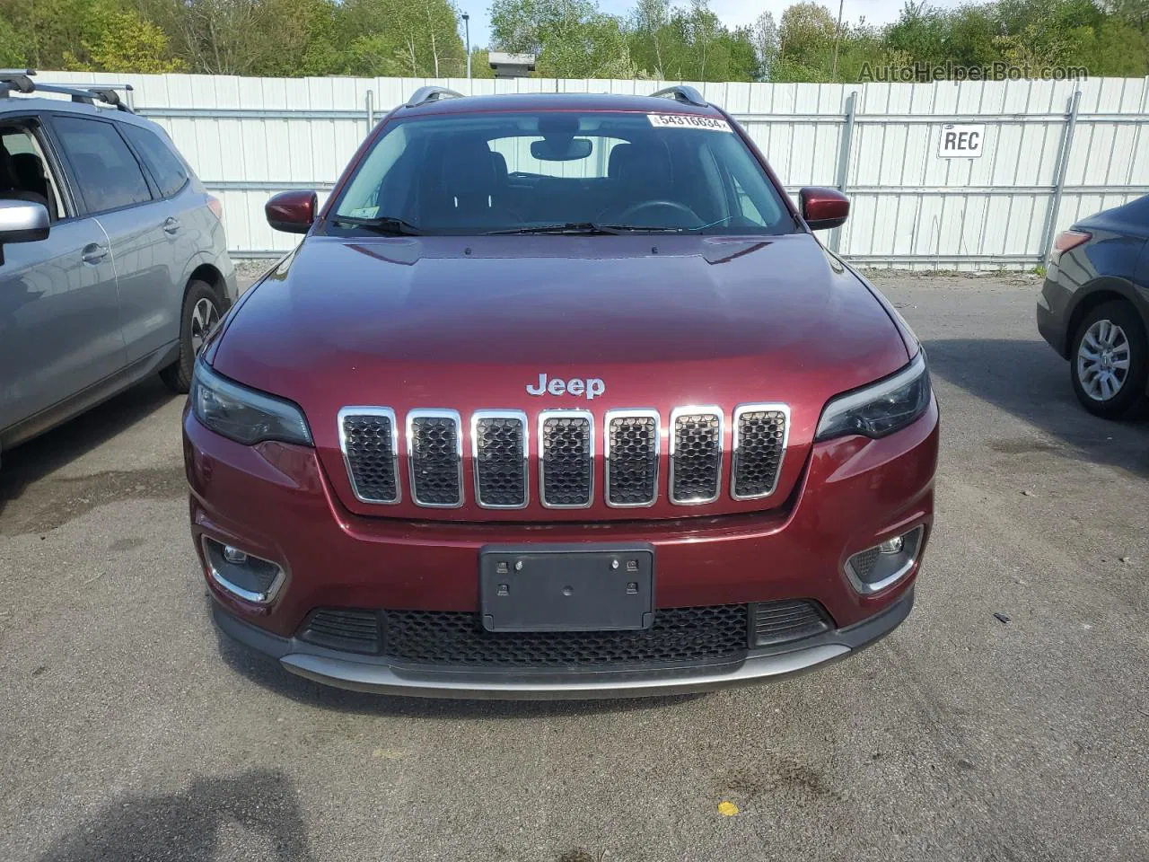 2019 Jeep Cherokee Limited Бордовый vin: 1C4PJMDXXKD459252