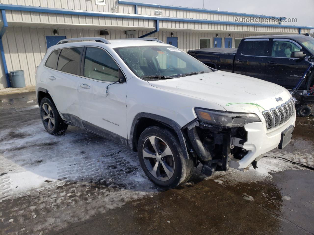 2019 Jeep Cherokee Limited White vin: 1C4PJMDXXKD491957