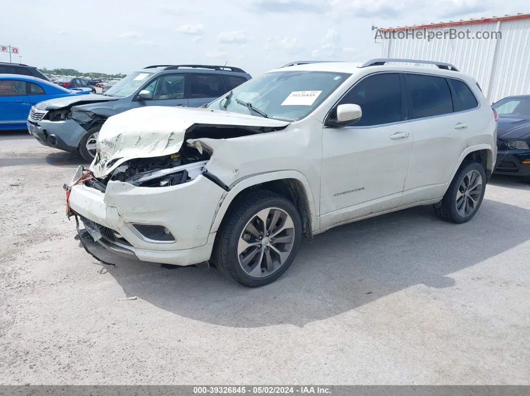 2019 Jeep Cherokee Overland 4x4 White vin: 1C4PJMJN3KD173925