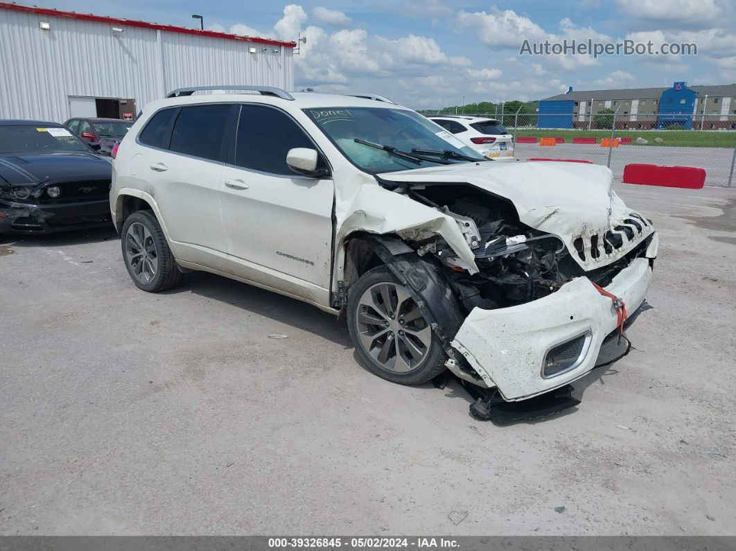 2019 Jeep Cherokee Overland 4x4 White vin: 1C4PJMJN3KD173925