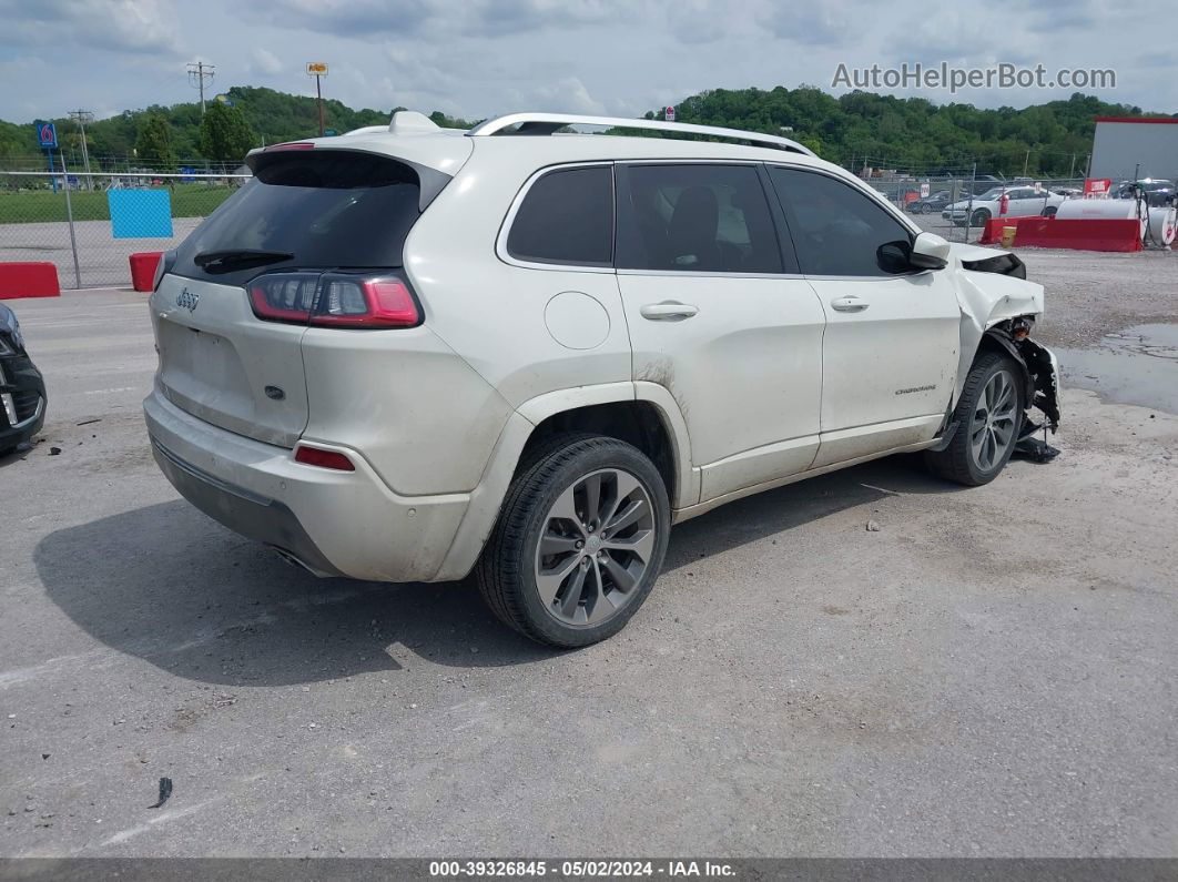 2019 Jeep Cherokee Overland 4x4 White vin: 1C4PJMJN3KD173925