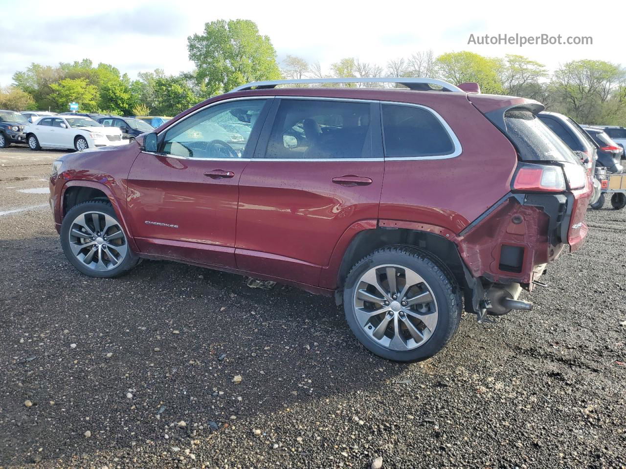 2019 Jeep Cherokee Overland Red vin: 1C4PJMJX2KD371154