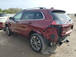 2019 Jeep Cherokee Overland Maroon vin: 1C4PJMJX9KD482929