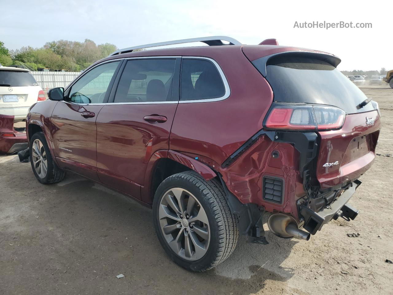 2019 Jeep Cherokee Overland Темно-бордовый vin: 1C4PJMJX9KD482929