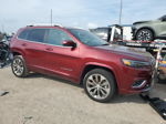 2019 Jeep Cherokee Overland Maroon vin: 1C4PJMJX9KD482929