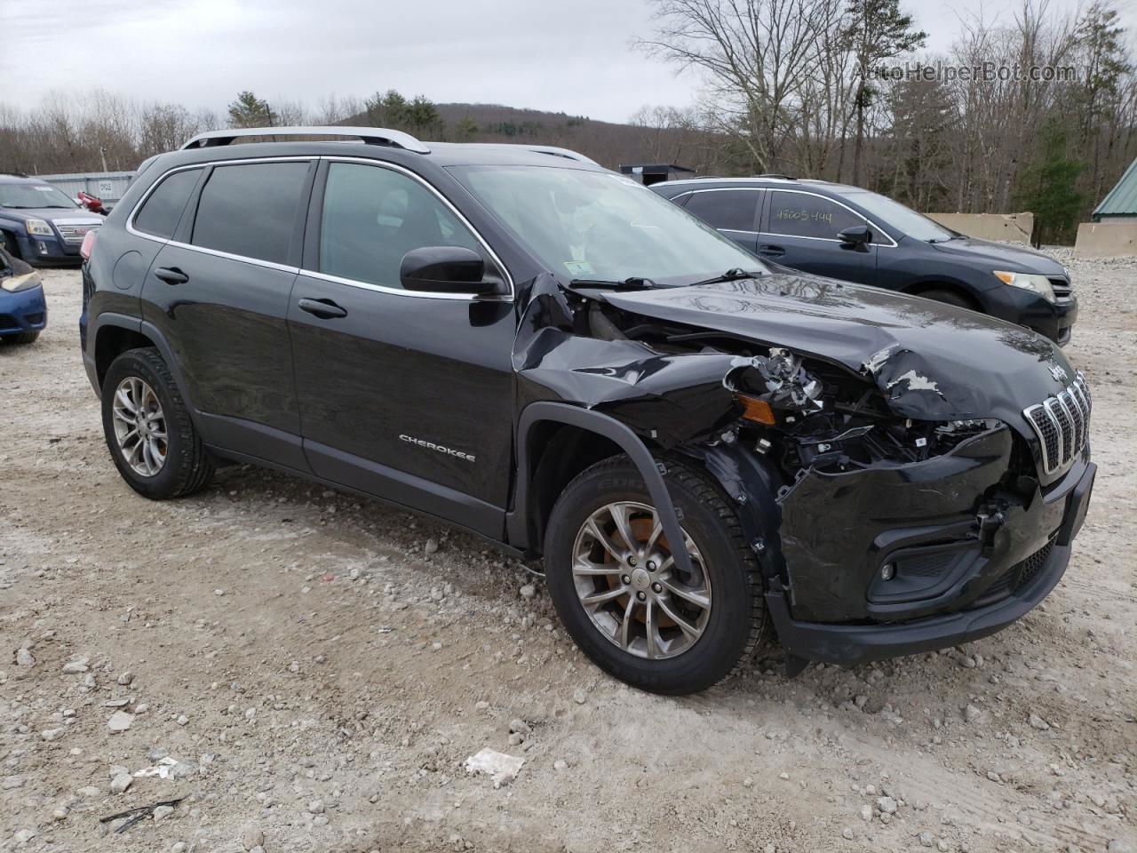 2019 Jeep Cherokee Latitude Plus Черный vin: 1C4PJMLB0KD177496