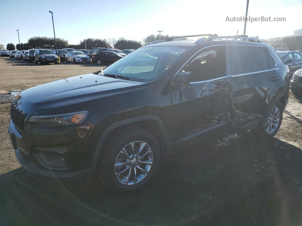 2019 Jeep Cherokee Latitude Plus Black vin: 1C4PJMLB0KD194704