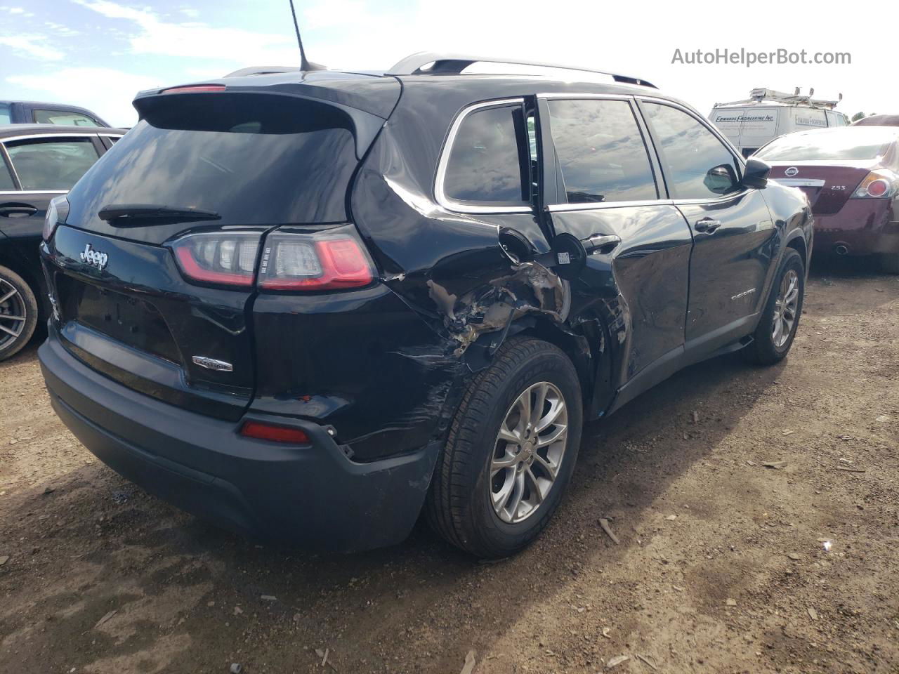 2019 Jeep Cherokee Latitude Plus Черный vin: 1C4PJMLB0KD261737