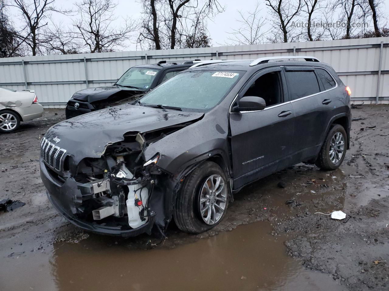 2019 Jeep Cherokee Latitude Plus Черный vin: 1C4PJMLB0KD397351