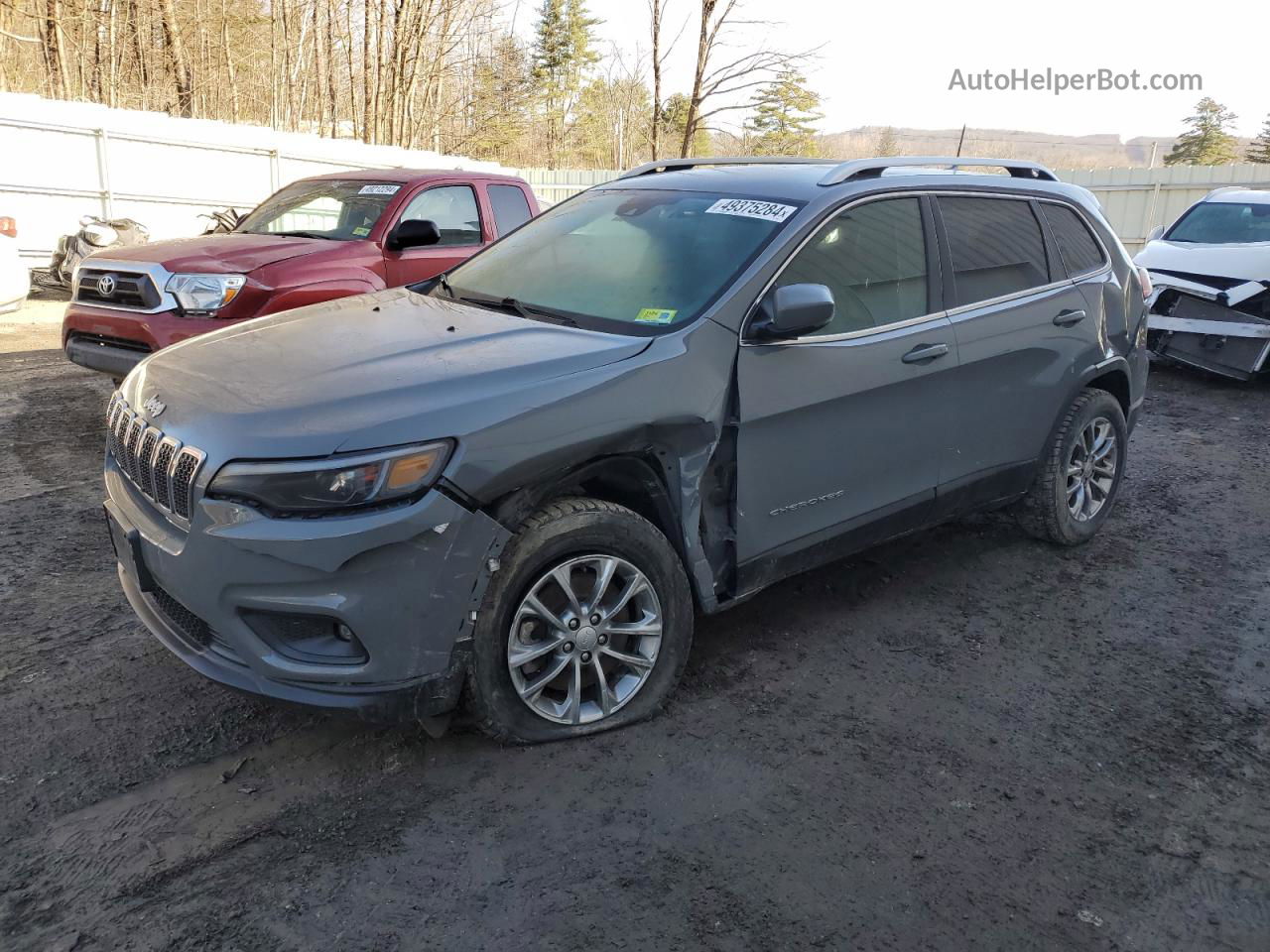 2021 Jeep Cherokee Latitude Plus Gray vin: 1C4PJMLB0MD133002