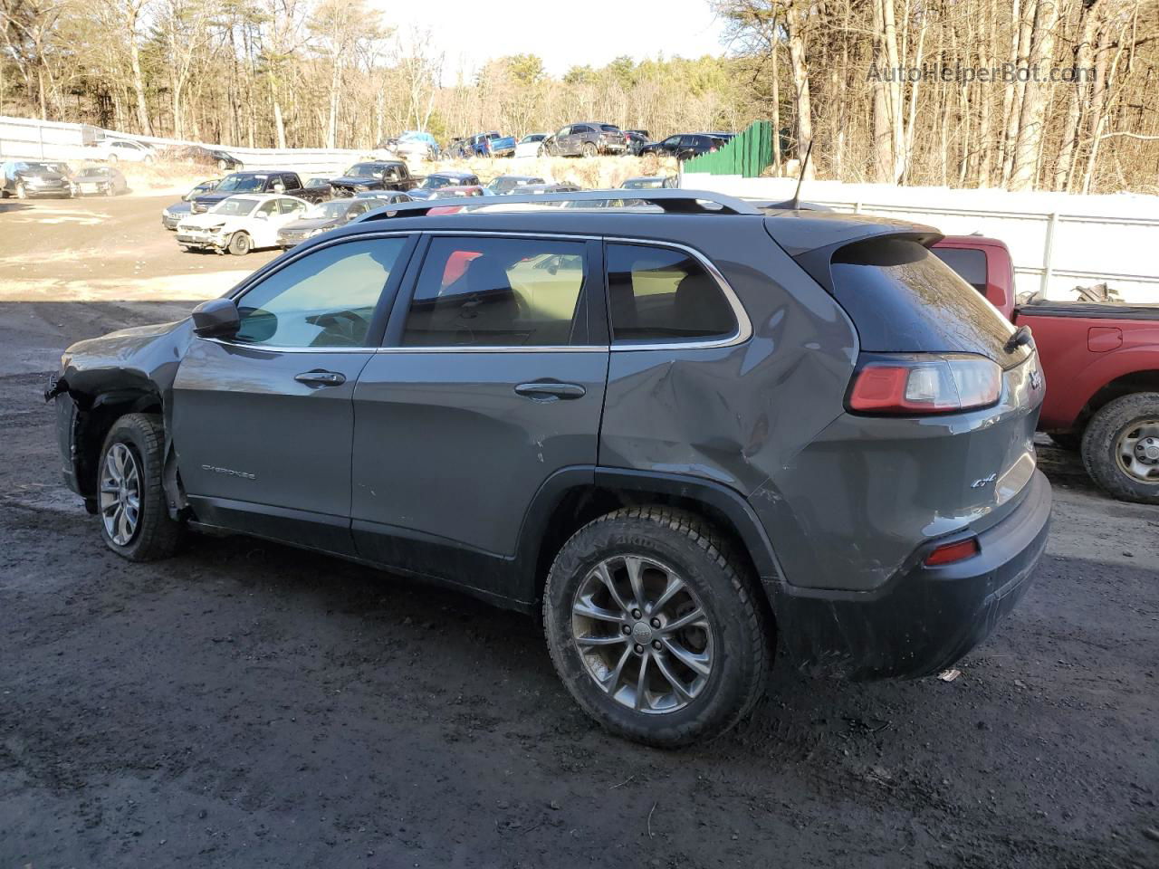 2021 Jeep Cherokee Latitude Plus Серый vin: 1C4PJMLB0MD133002