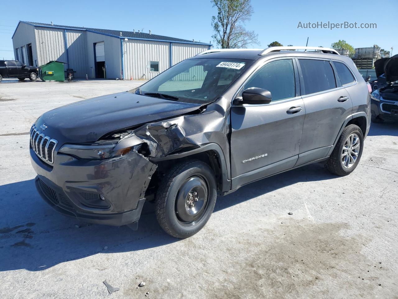 2019 Jeep Cherokee Latitude Plus Gray vin: 1C4PJMLB1KD239911