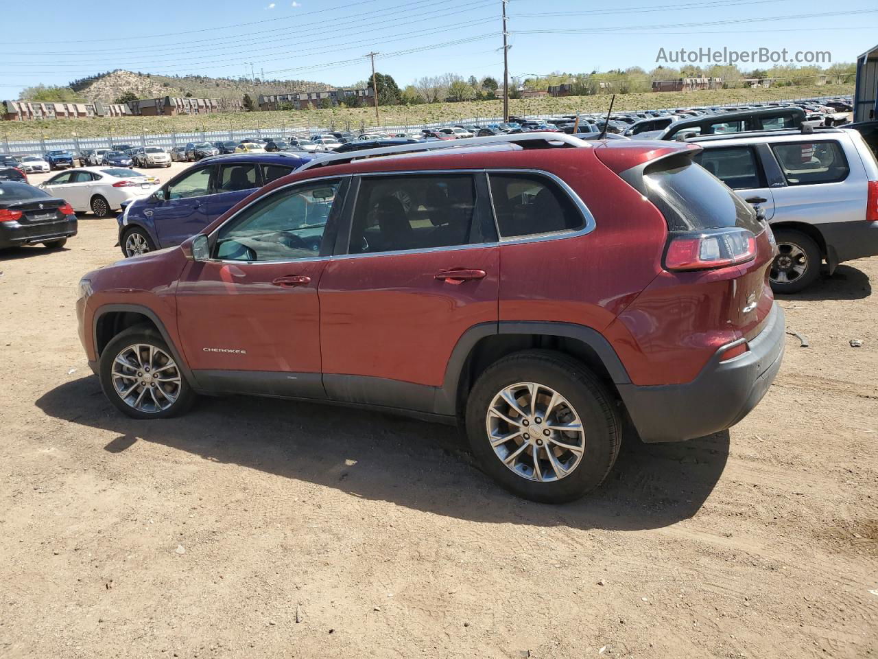 2019 Jeep Cherokee Latitude Plus Burgundy vin: 1C4PJMLB1KD287411