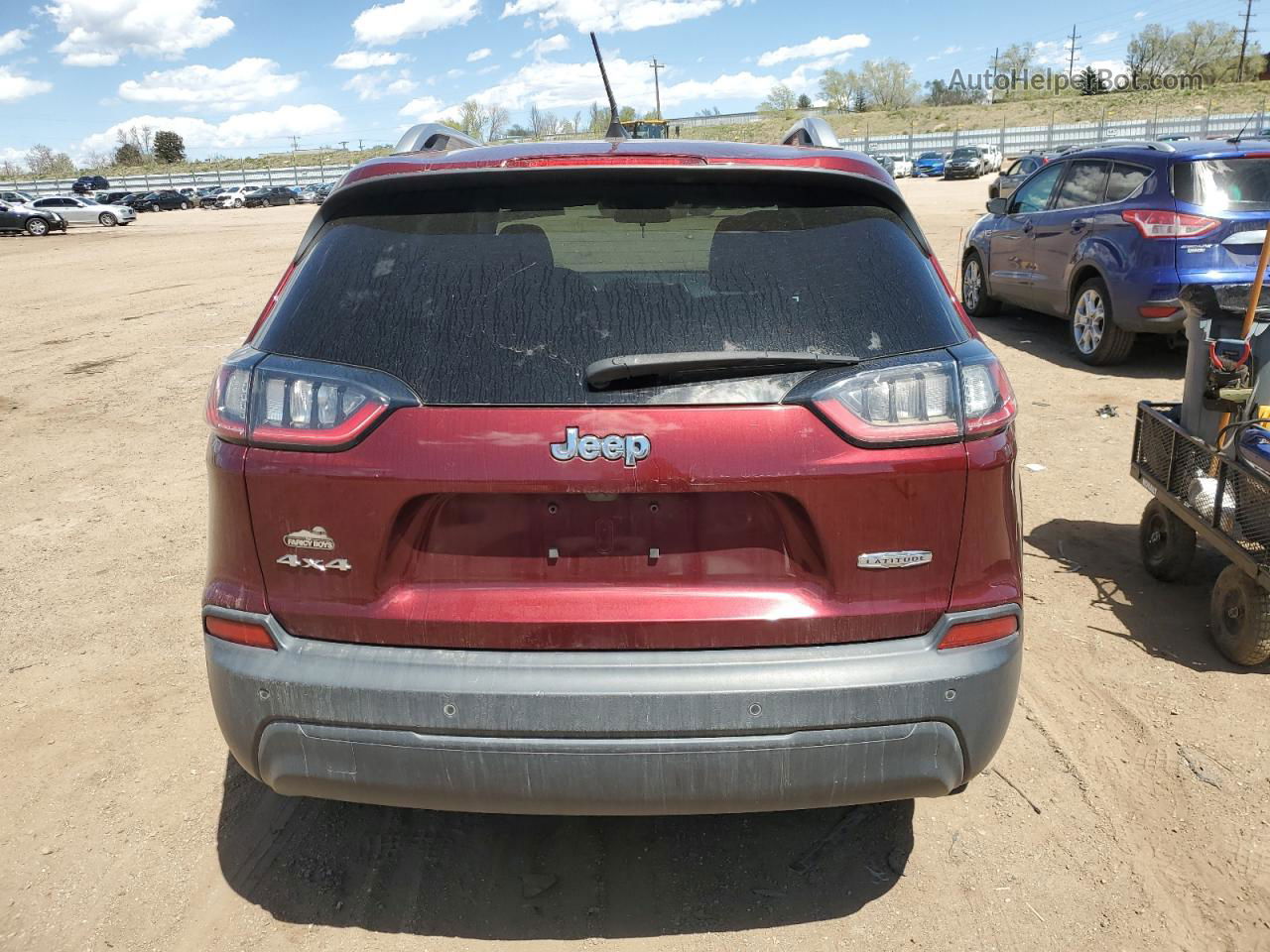 2019 Jeep Cherokee Latitude Plus Burgundy vin: 1C4PJMLB1KD287411