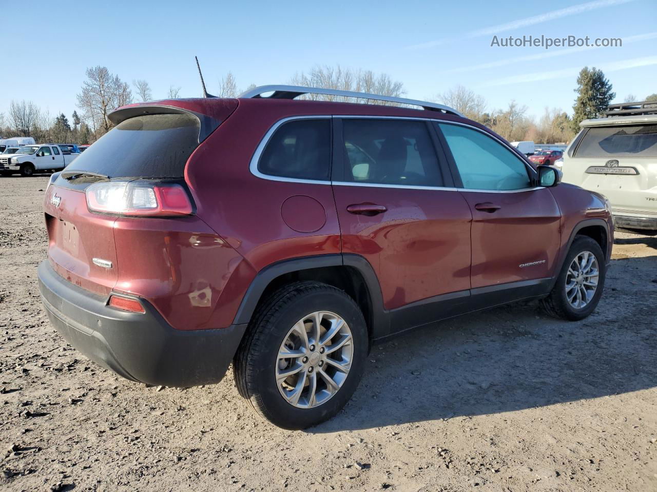 2021 Jeep Cherokee Latitude Plus Burgundy vin: 1C4PJMLB1MD149953