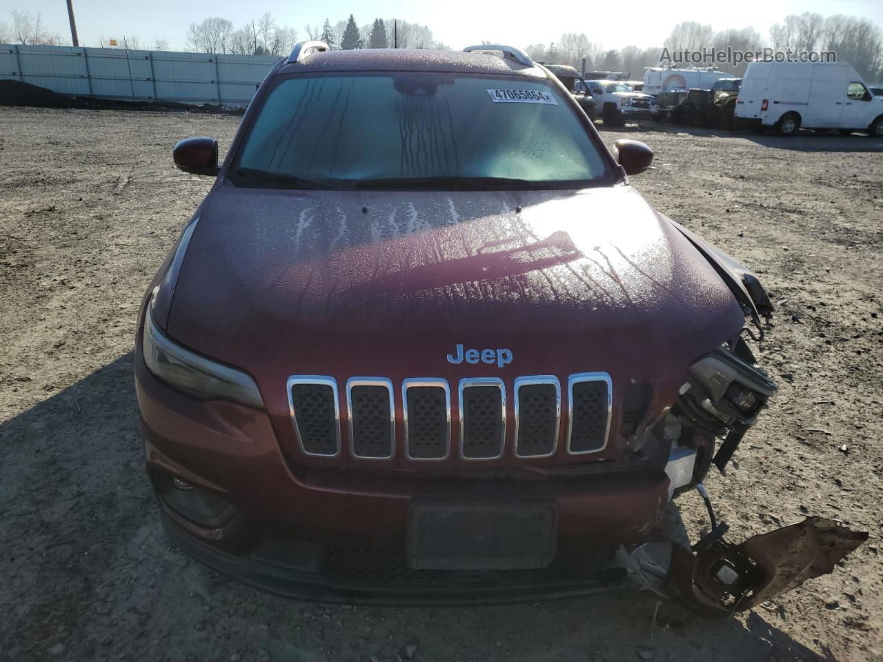 2021 Jeep Cherokee Latitude Plus Burgundy vin: 1C4PJMLB1MD149953