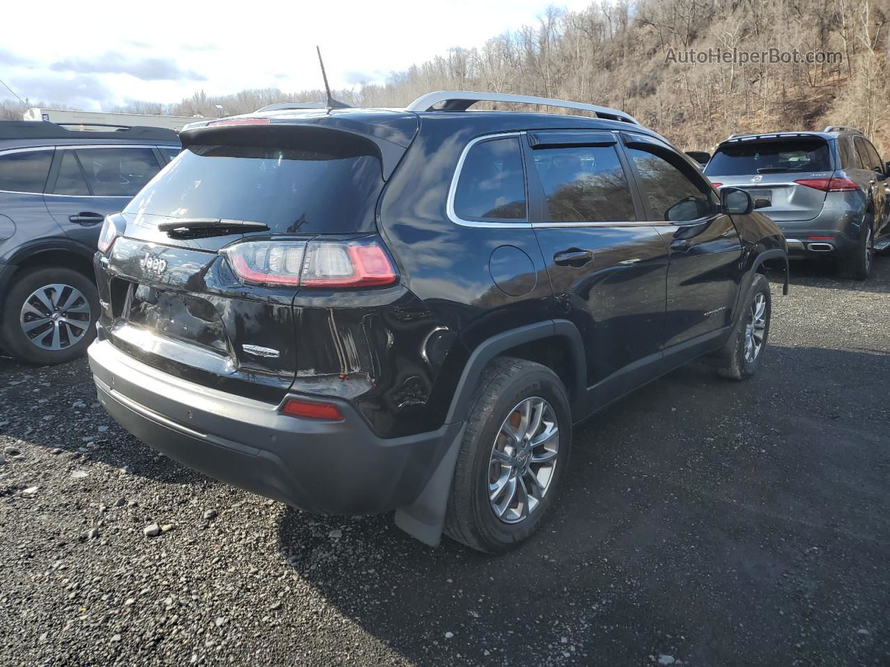 2021 Jeep Cherokee Latitude Plus Black vin: 1C4PJMLB1MD185495