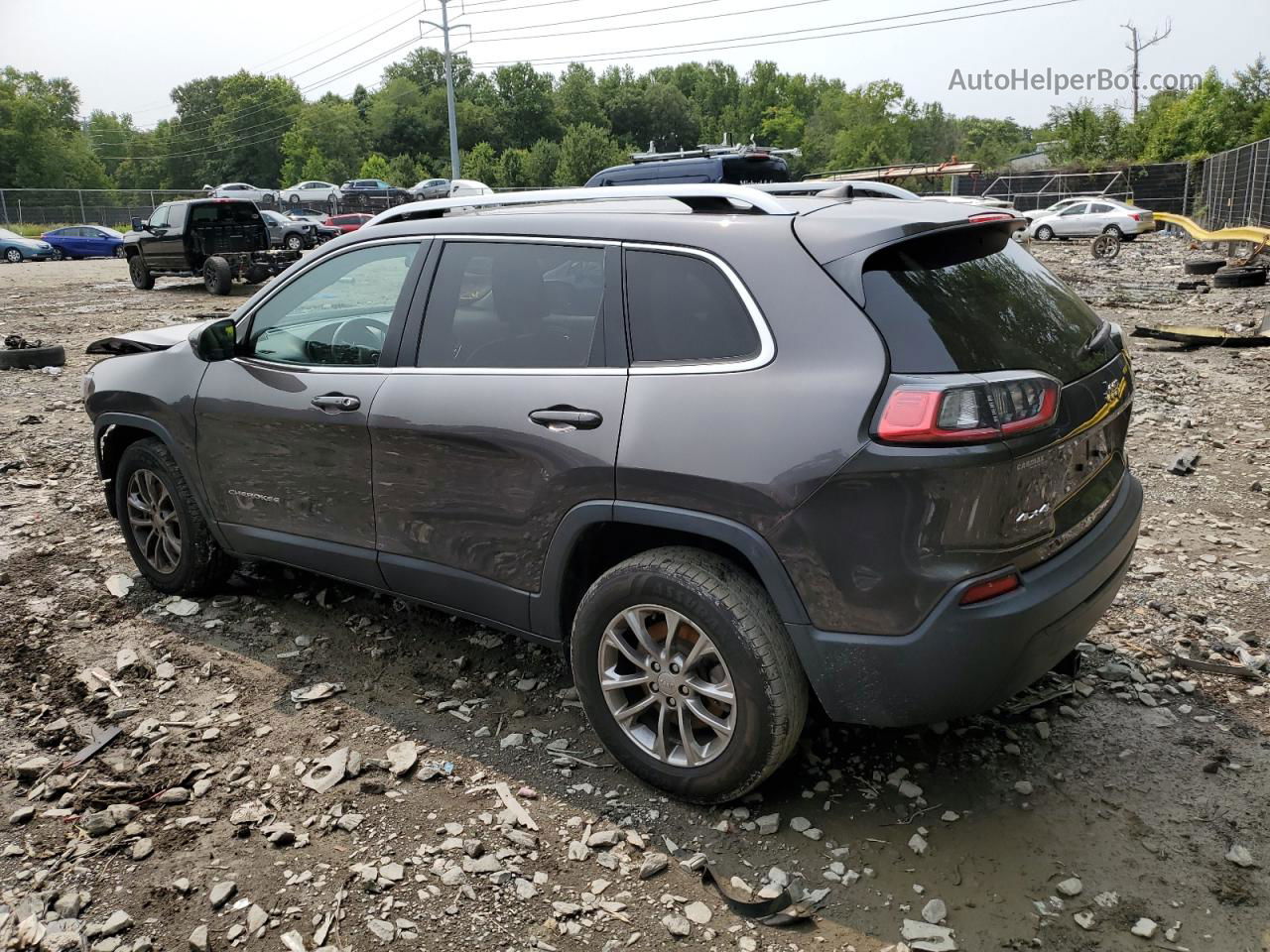 2019 Jeep Cherokee Latitude Plus Серый vin: 1C4PJMLB2KD188435