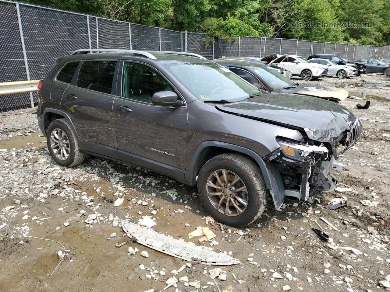 2019 Jeep Cherokee Latitude Plus Серый vin: 1C4PJMLB2KD188435