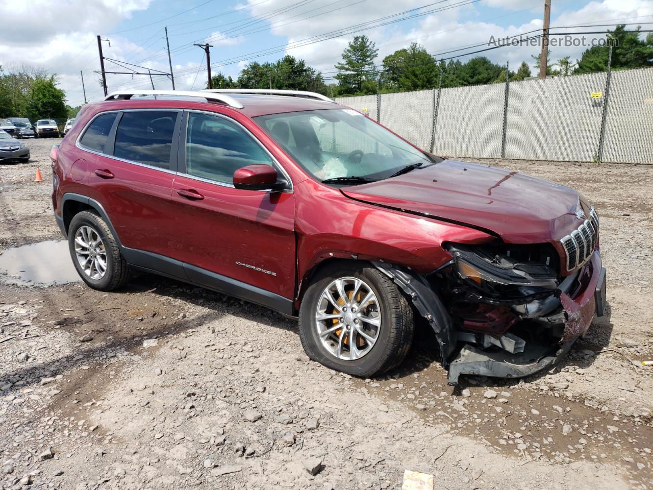 2019 Jeep Cherokee Latitude Plus Red vin: 1C4PJMLB2KD201149