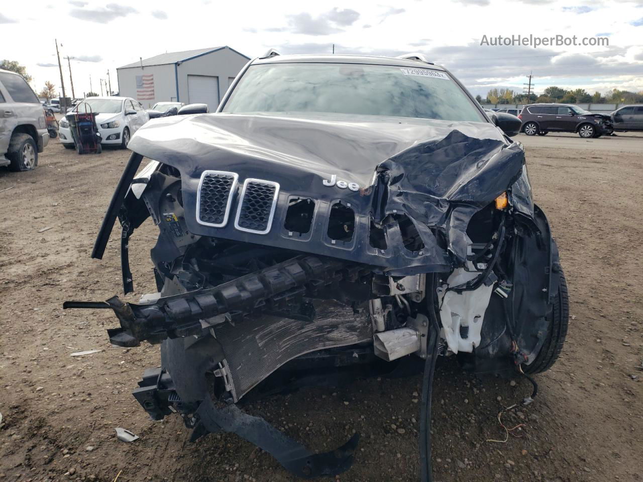 2019 Jeep Cherokee Latitude Plus Черный vin: 1C4PJMLB2KD409158