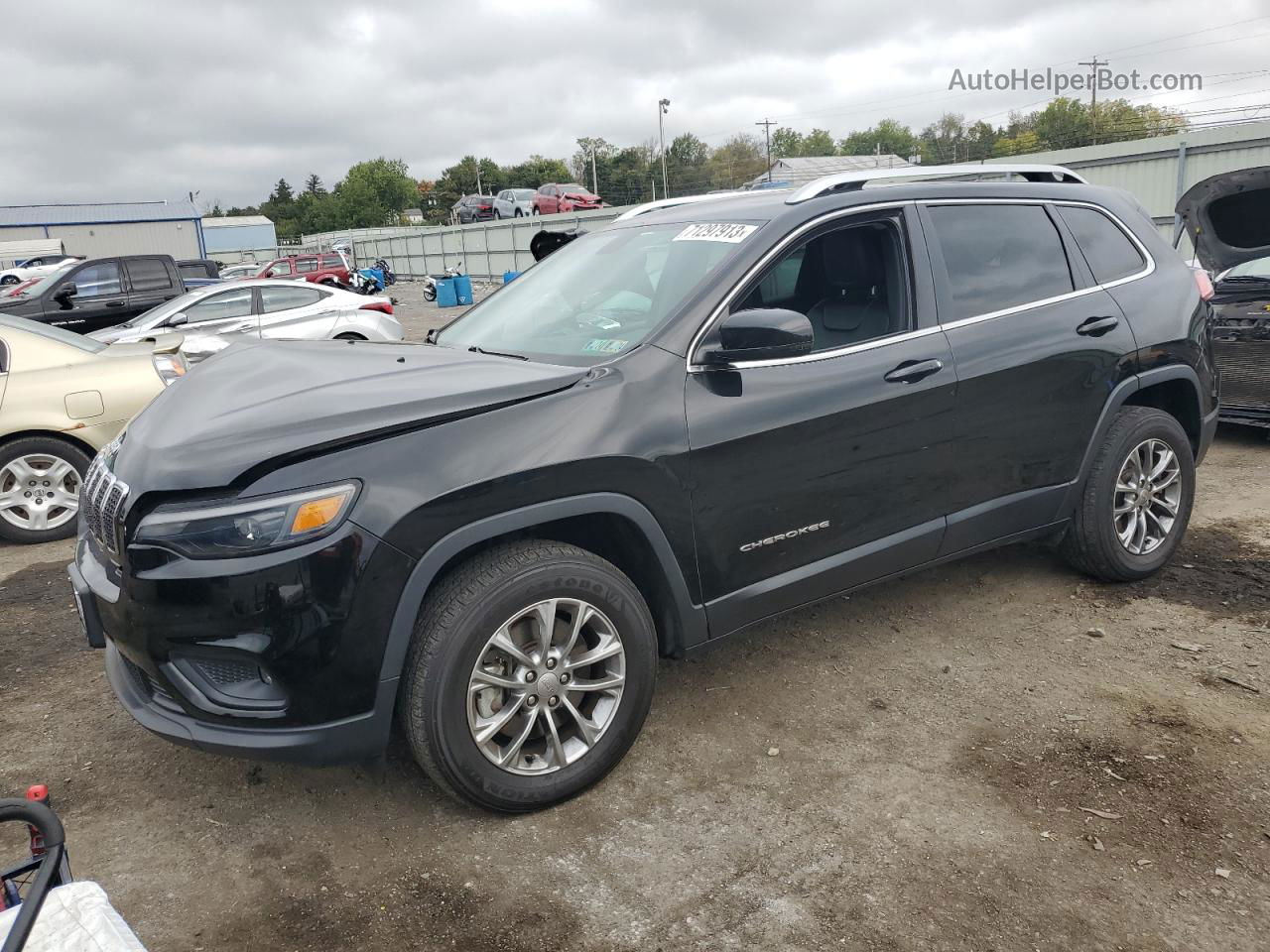 2019 Jeep Cherokee Latitude Plus Black vin: 1C4PJMLB2KD423660