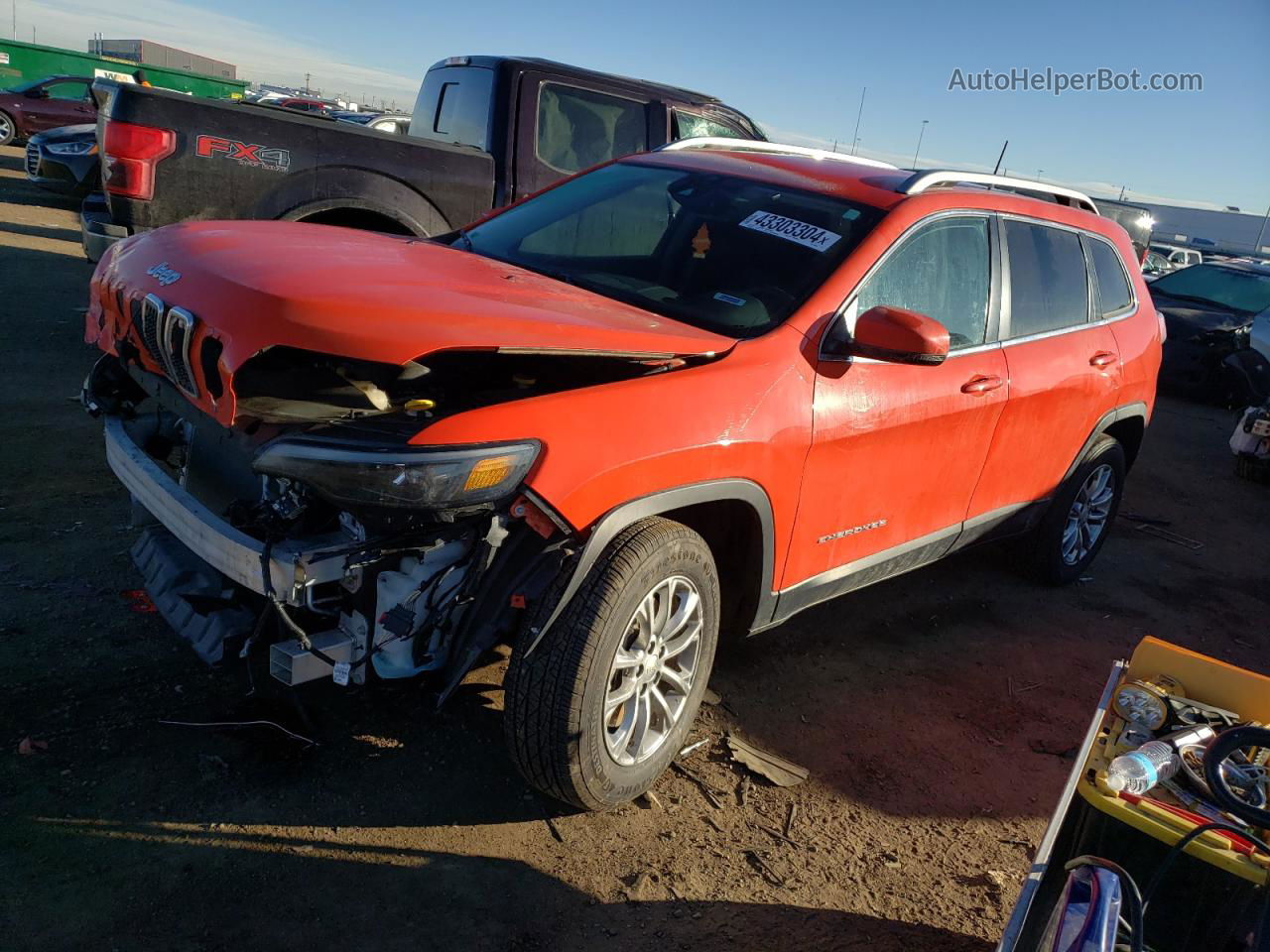 2021 Jeep Cherokee Latitude Plus Orange vin: 1C4PJMLB2MD238558