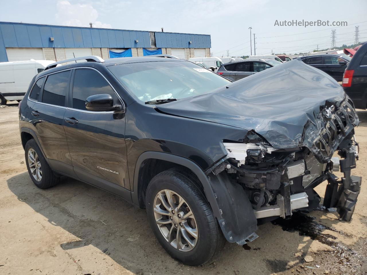 2019 Jeep Cherokee Latitude Plus Black vin: 1C4PJMLB3KD336639