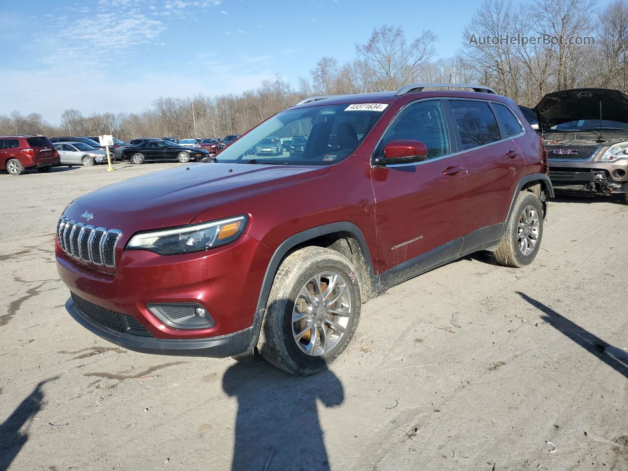 2019 Jeep Cherokee Latitude Plus Red vin: 1C4PJMLB3KD355854