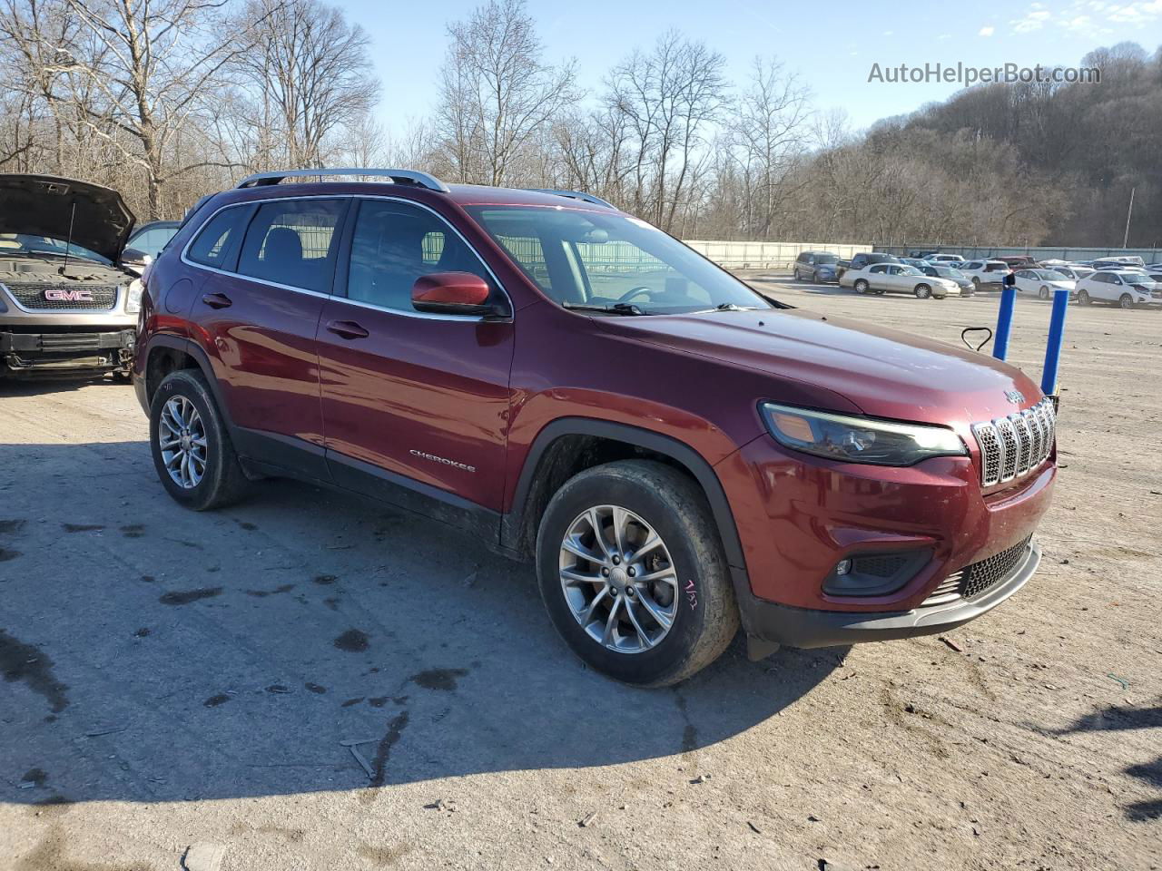 2019 Jeep Cherokee Latitude Plus Red vin: 1C4PJMLB3KD355854