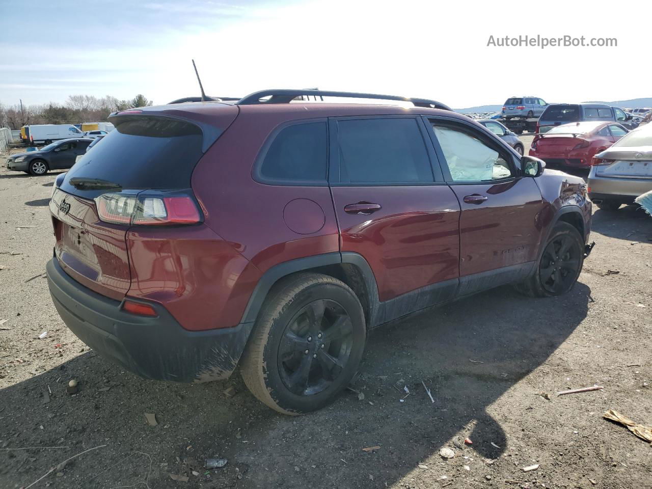 2019 Jeep Cherokee Latitude Plus Maroon vin: 1C4PJMLB3KD367048