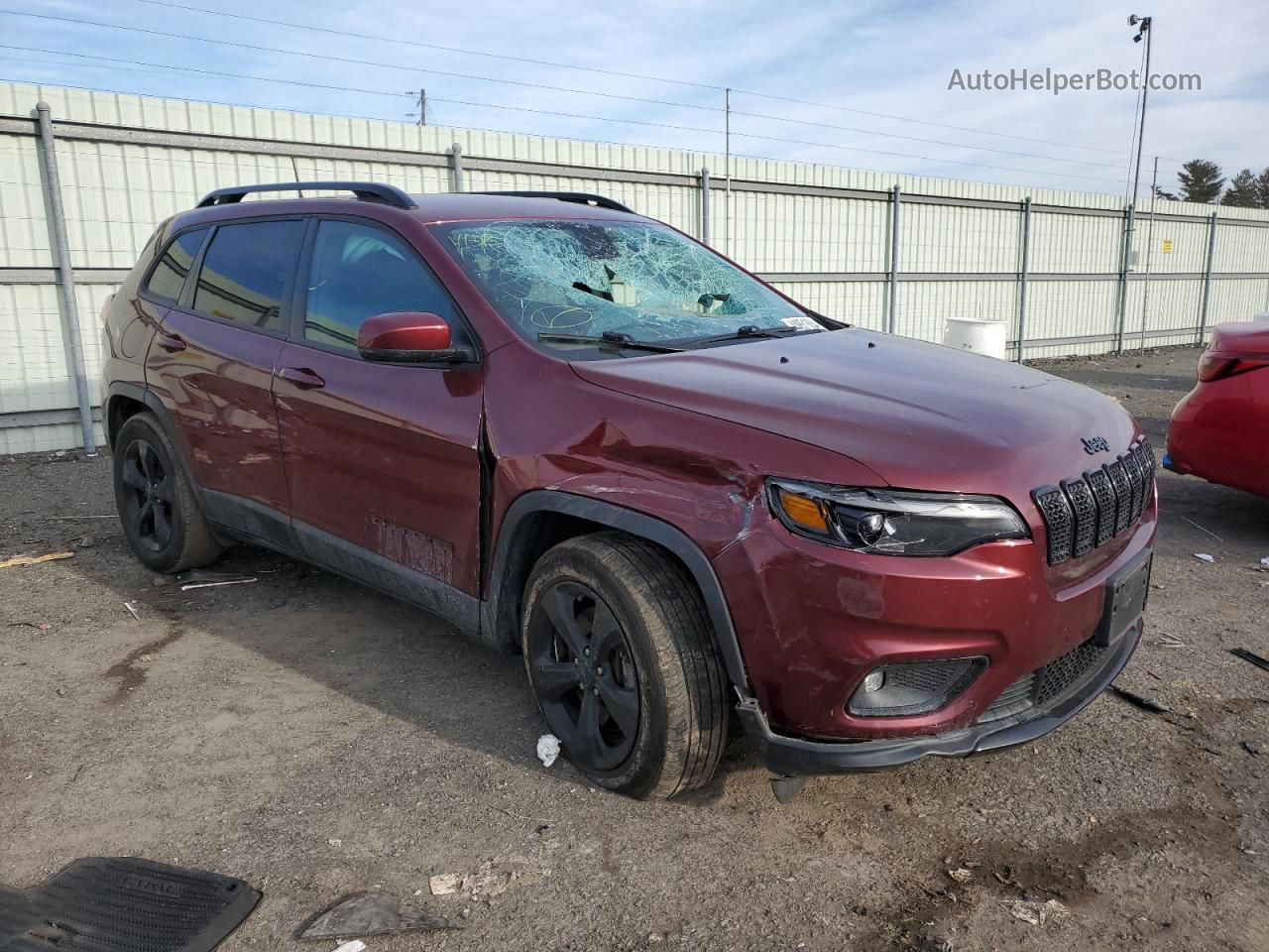 2019 Jeep Cherokee Latitude Plus Maroon vin: 1C4PJMLB3KD367048